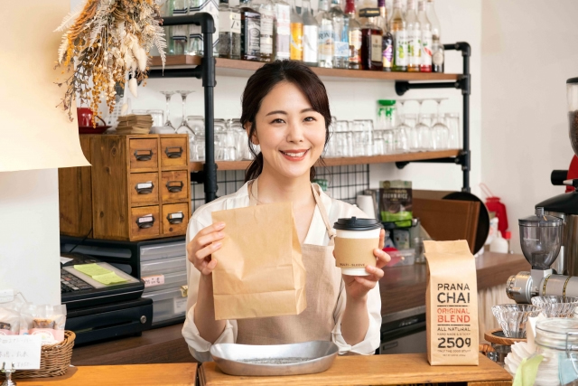 カフェでの仕事