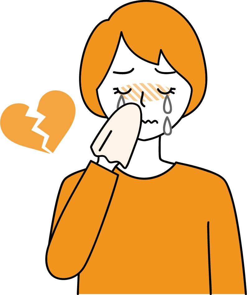 離婚して落ち込む女性