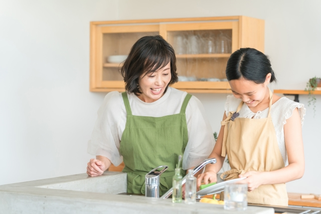 仲良く調理
