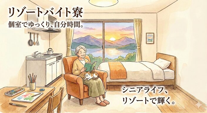 リゾートバイトは個室がよいのイラスト図