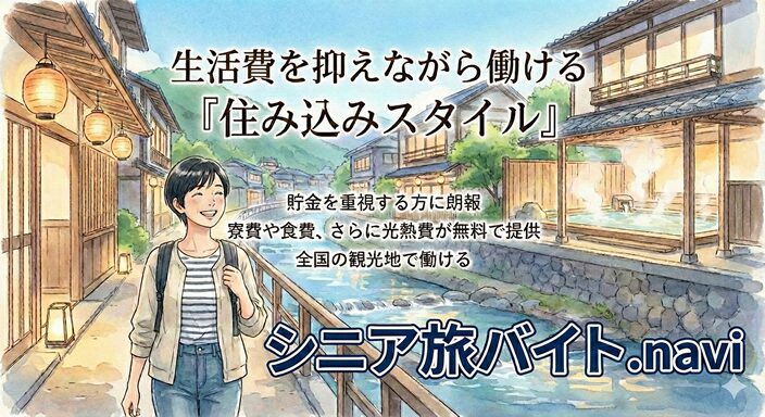 生活費を抑えながら働ける「住み込みスタイル」のイラスト画像