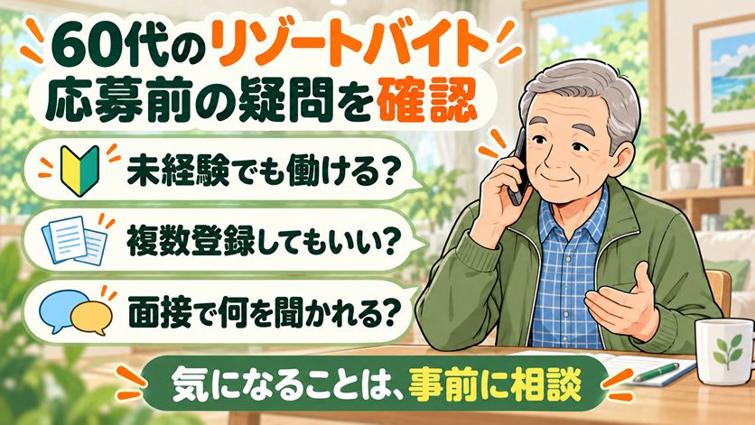 「応募前の疑問を確認」「気になることは、事前に相談」